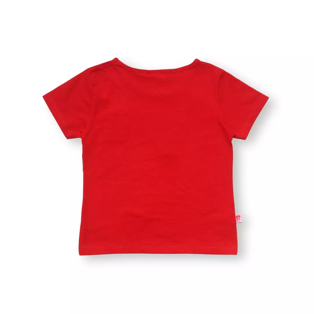 Kaos Crop Anak Perempuan Merah/ Crop T-shirt Girl Red/ RJG Cherry Belle