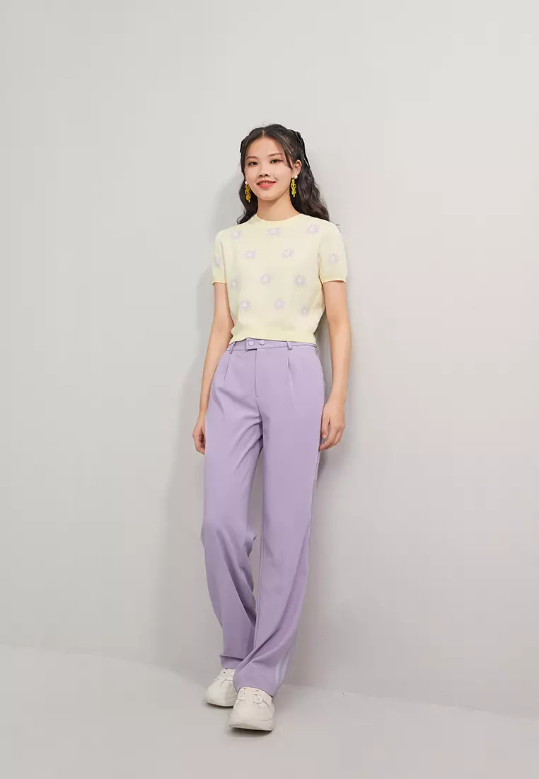 Sporty Long Pants with Side Stripes