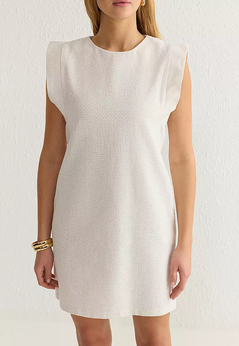 Cap Sleeves Mini Dress