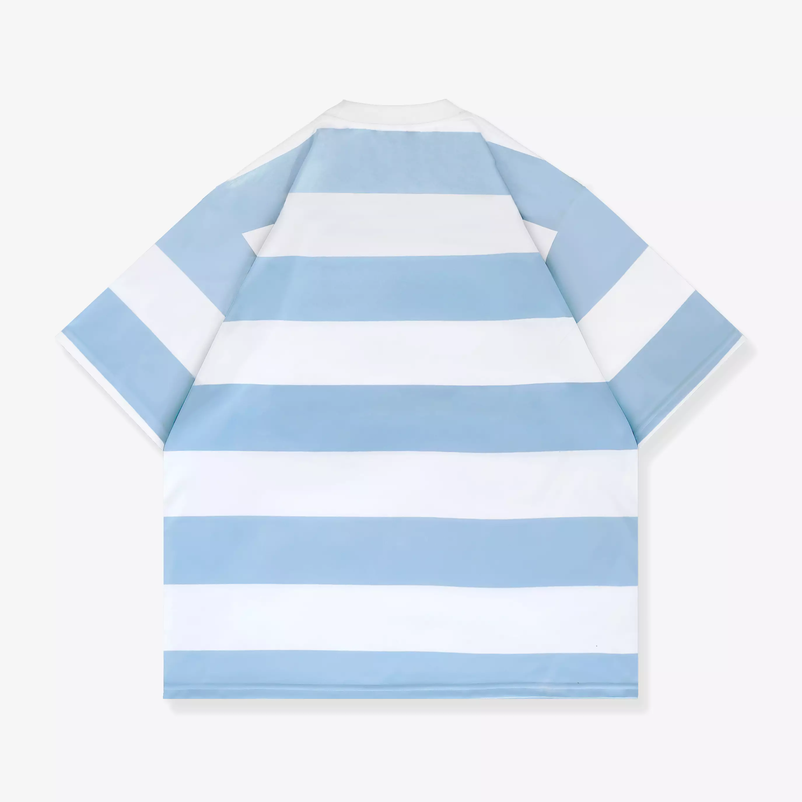 OOTDSUPPLY Oversized Linear Baby Blue & Grey Stripe |  Oversize Pria & Wanita OVZSTP003