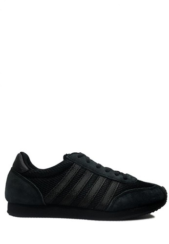 D-Island Shoes Dragon Sports Running Genuine Leather Full Black