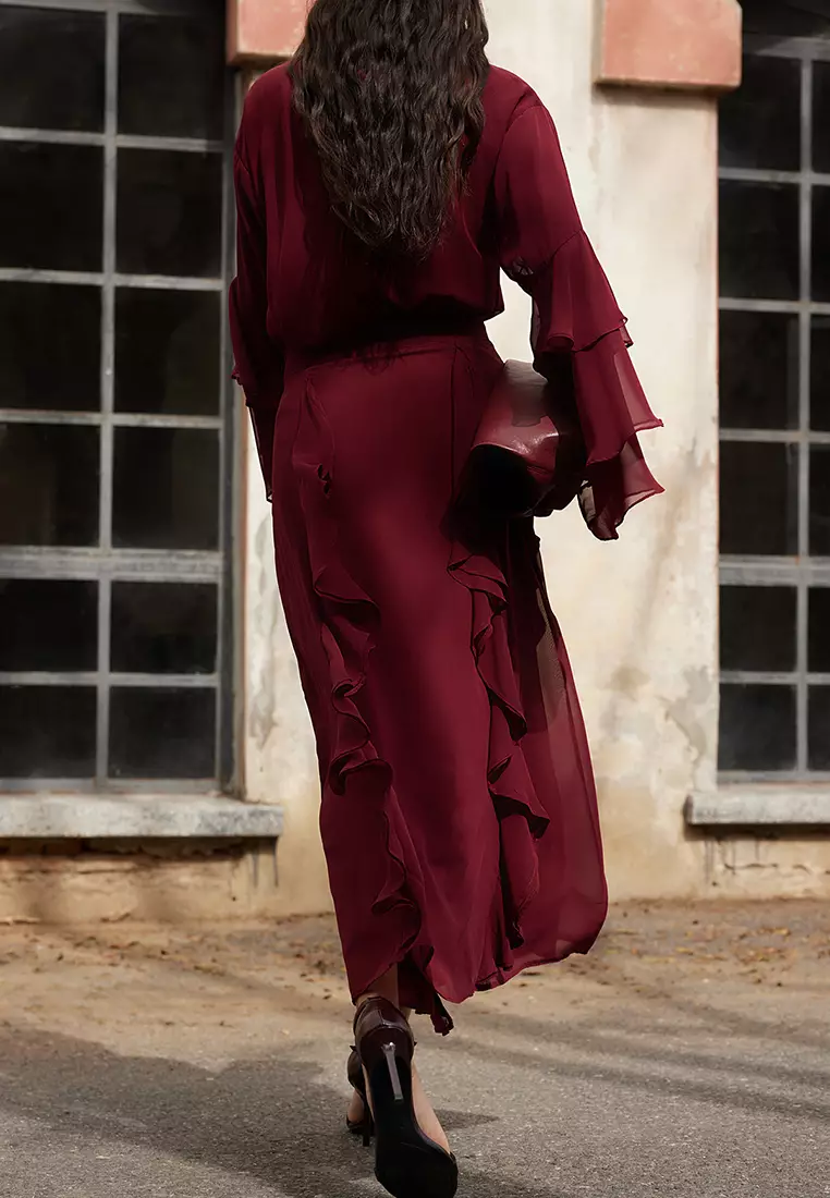 MODEST Ruffle Detailed Maxi Skirt