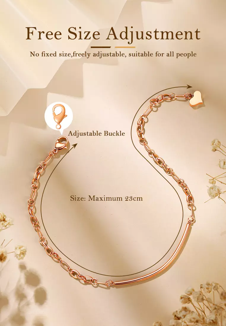 Gelang Wanita Korea Titanium Original Fashion Kotak Indah Bracelets Cewek