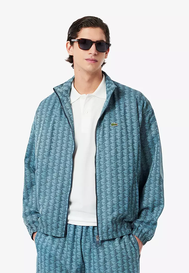 トップス LACOSTE Monogram Jacquard Track Jacket Lacoste - Paris Jacquard Monogram Track Jacket (Croissant