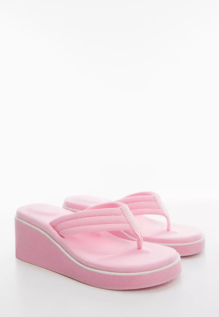 Red platform flip flops shop