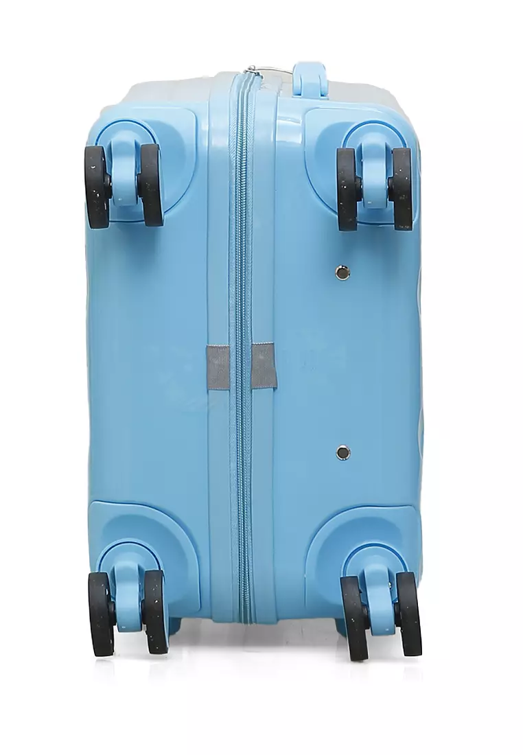 Carlton Koper Size 20inch Diamond Zipper 3 Number Combination Suitcase Unisex Material Fiber ORIGINAL - Blue