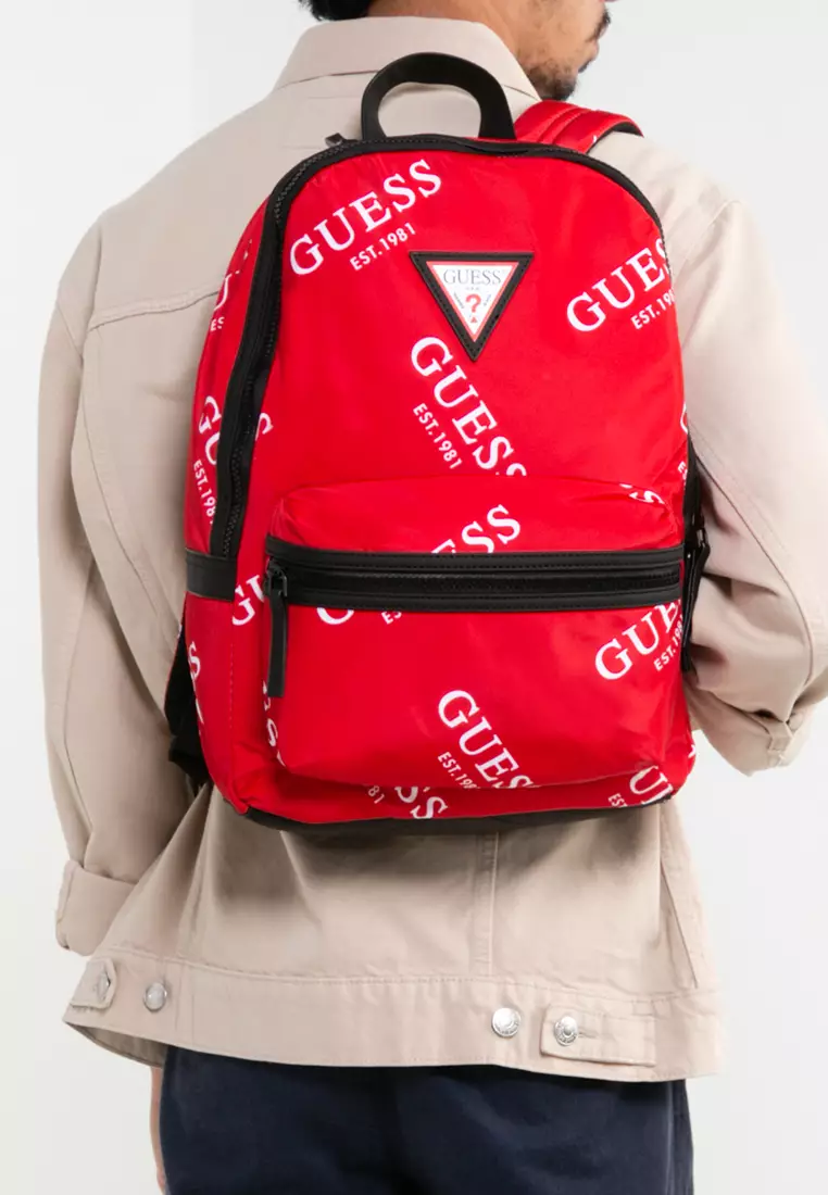 Red guess backpack outlet