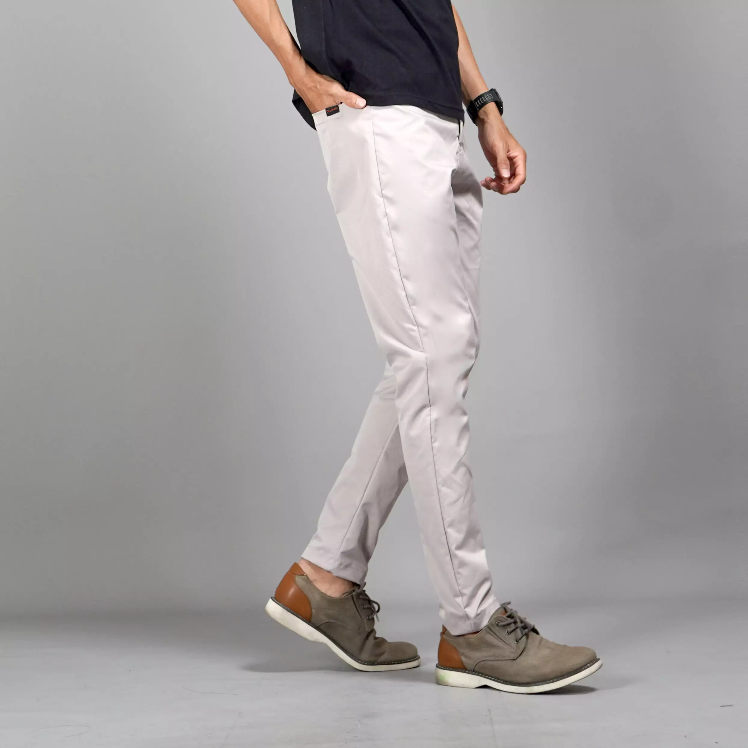  JEFAN Celana Panjang Pria Celana Chinos Pria Reguler Fit - BEIGE