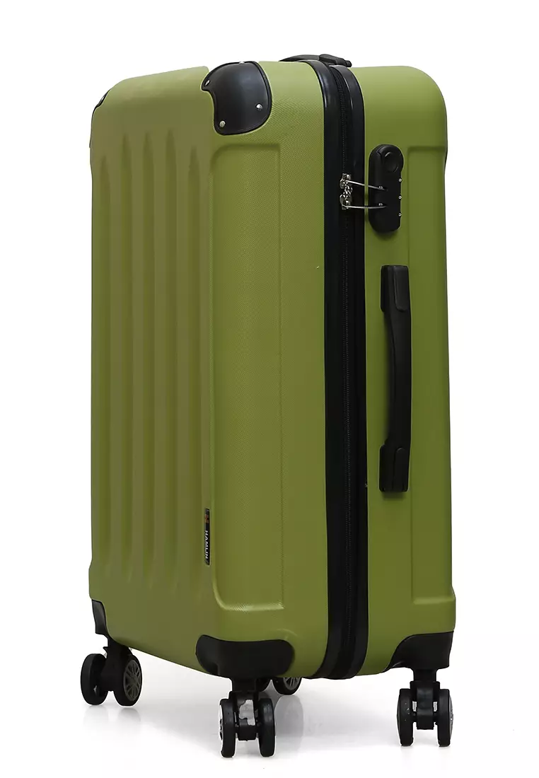 Austin Koper Hardcase Unisex Size 24 Inch Suitcase Combination Lock Large Compartment Material ABS+PVC Coated ORIGINAL - Green