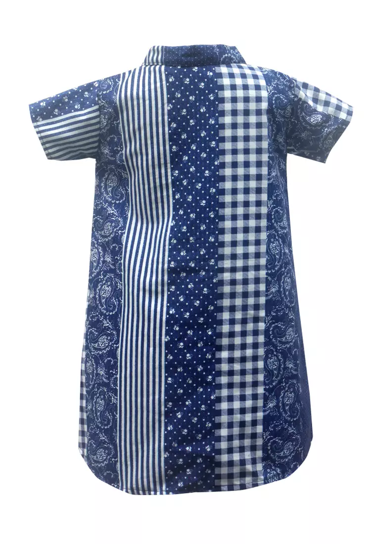 Two Mix Dress Anak / Home Dress / Dress Rumah Fashion Y858