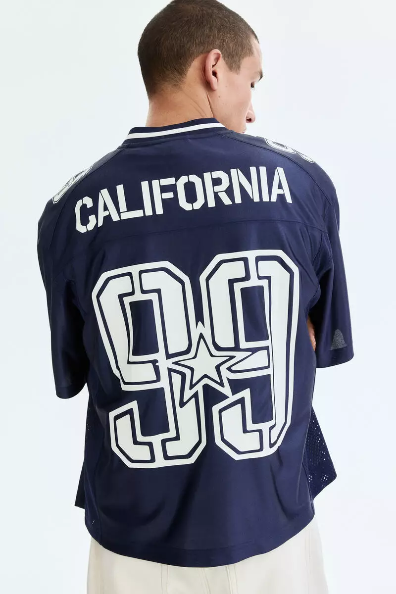 Loose Fit Printed mesh T‑shirt