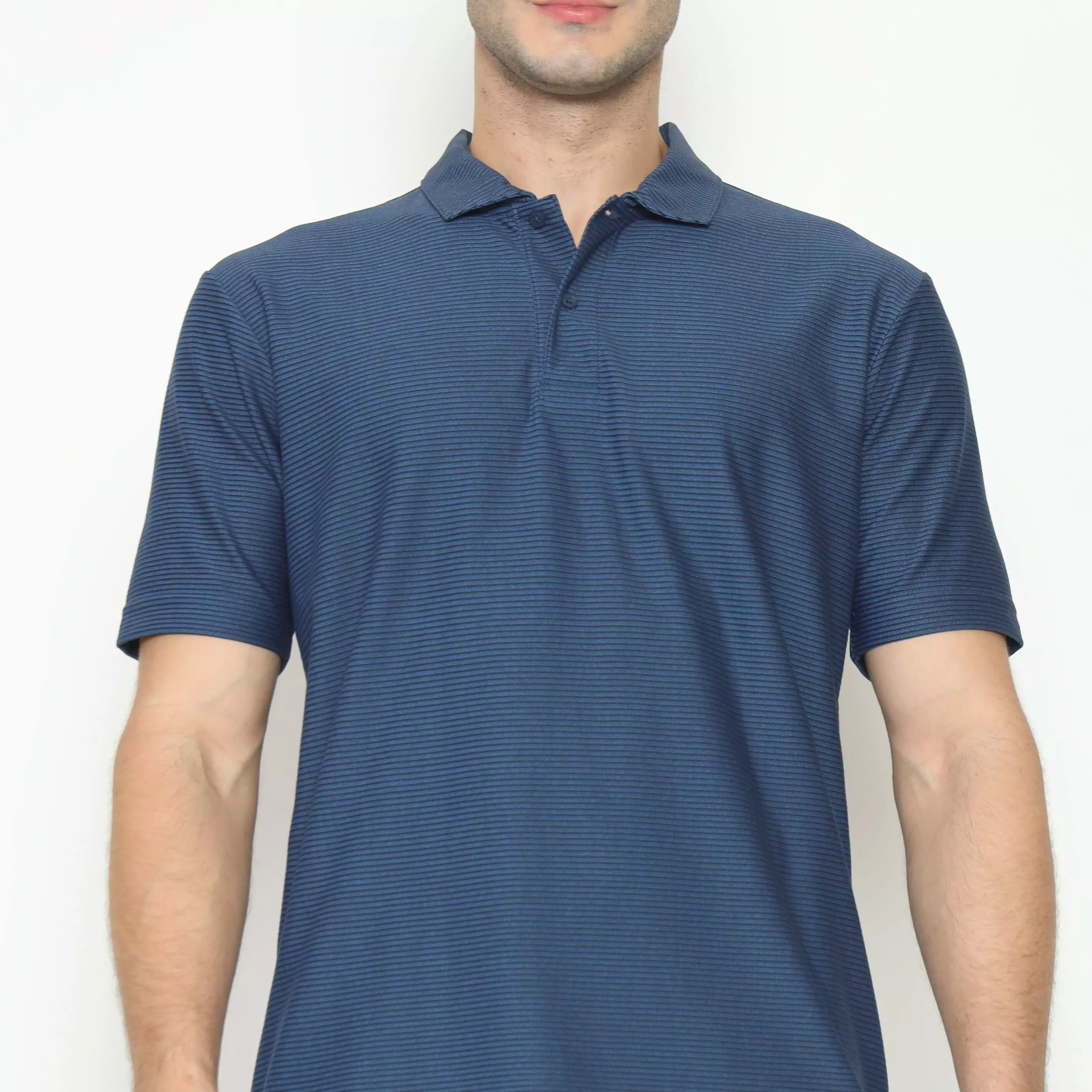 MAGINOT POLO SHIRT COTTON PRIA NAVY STRIPE BLACK