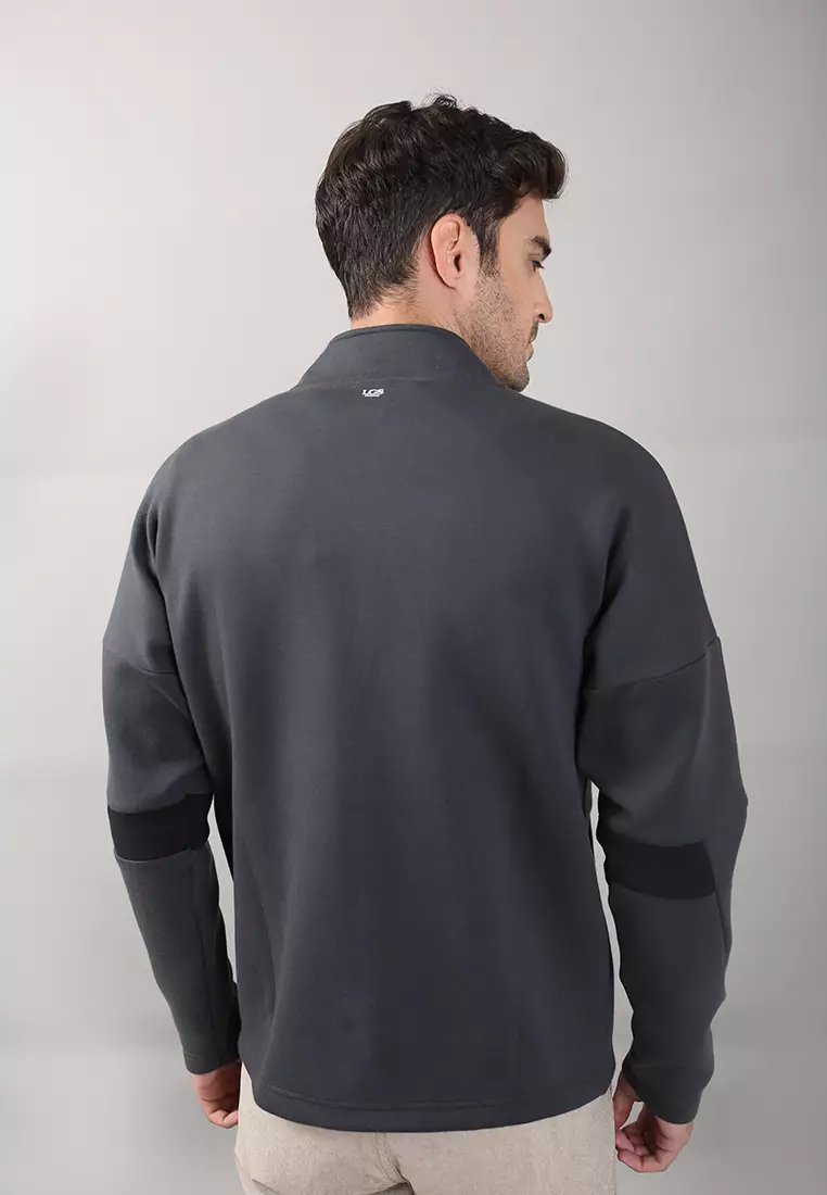 LGS - Jaket Casual Pria - Full Resleting - Abu-Abu Gelap - JJK.564.202.002.C