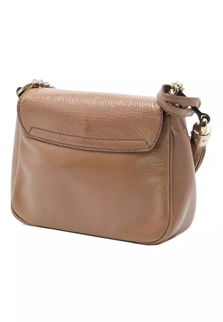 Pre-Loved Gucci Small Patent Soho Chain Flap Crossbody