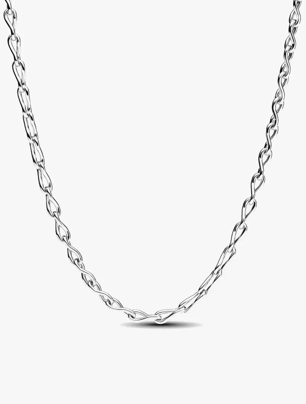 Figure of 8 chain link sterling silver necklace