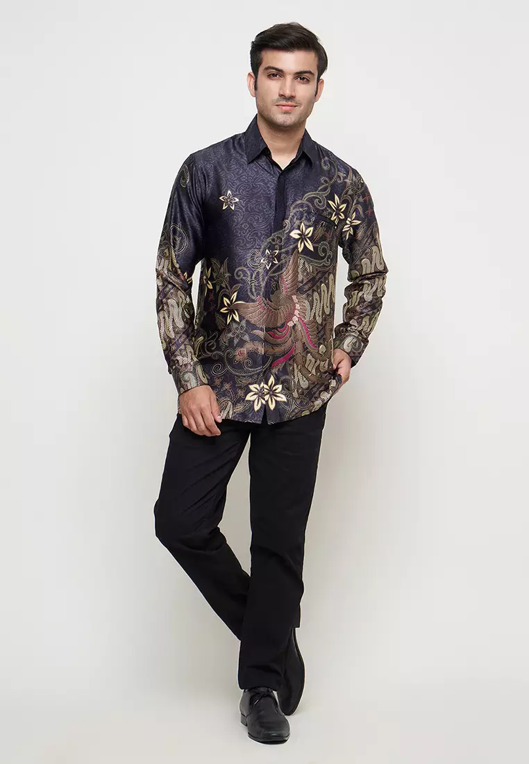 Exclusive Slimfit Jivan Kemeja Batik Pria Lengan Panjang