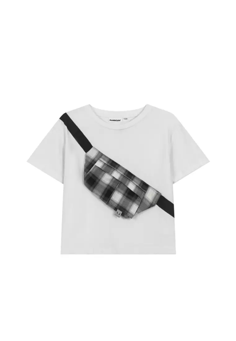 T-Shirt With Front Sling Bag Design