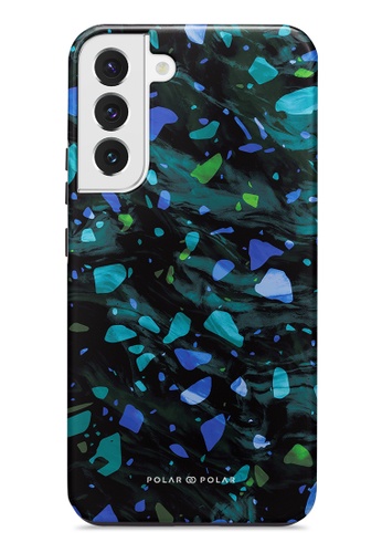 Polar Polar blue Ocean Terrazzo Gem Samsung Galaxy S22 Plus 5G Dual-Layer Protective Phone Case (Glossy) 021C4AC786C918GS_1