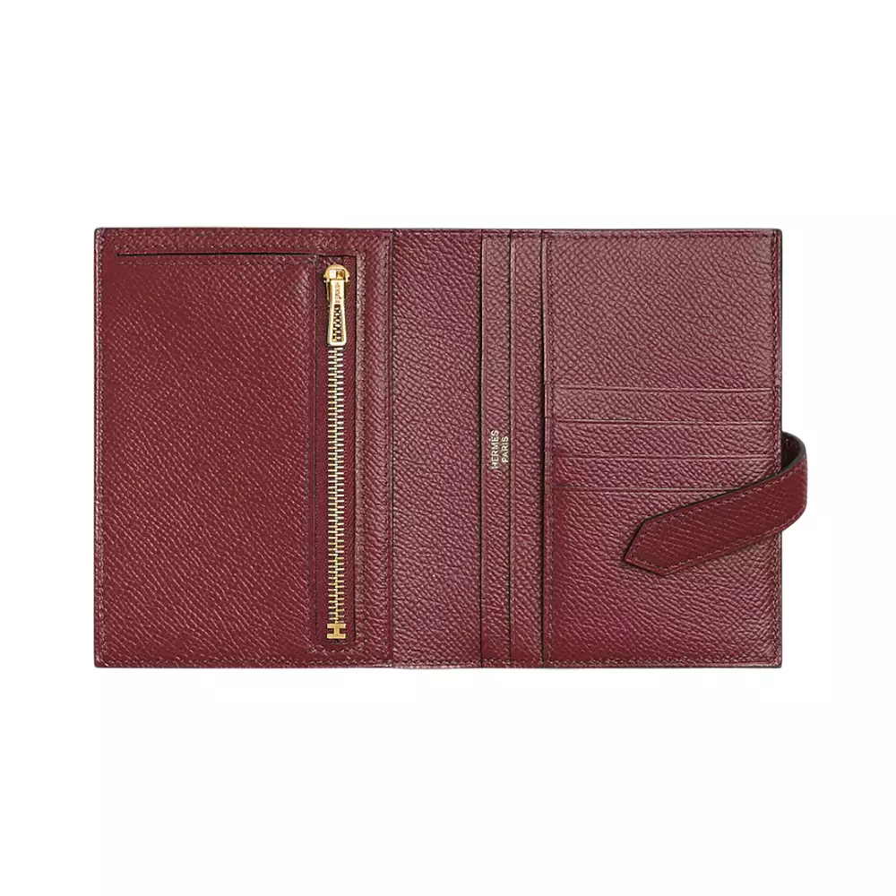 Bearn Compact Wallet Rouge H Epsom Ghw