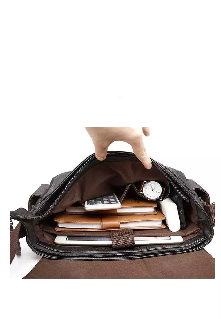 ETONWEAG Tas Selempang Pria Messenger Bag Material PU Leather UI98 ORIGINAL