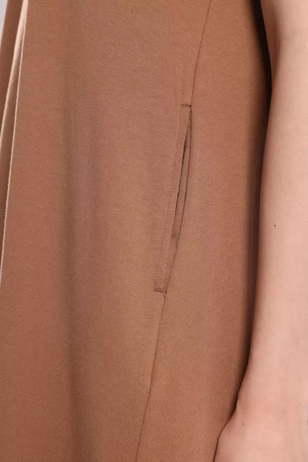 Minimal - Amyra - Dress Knit A Line - Dark Brown Warna Brown