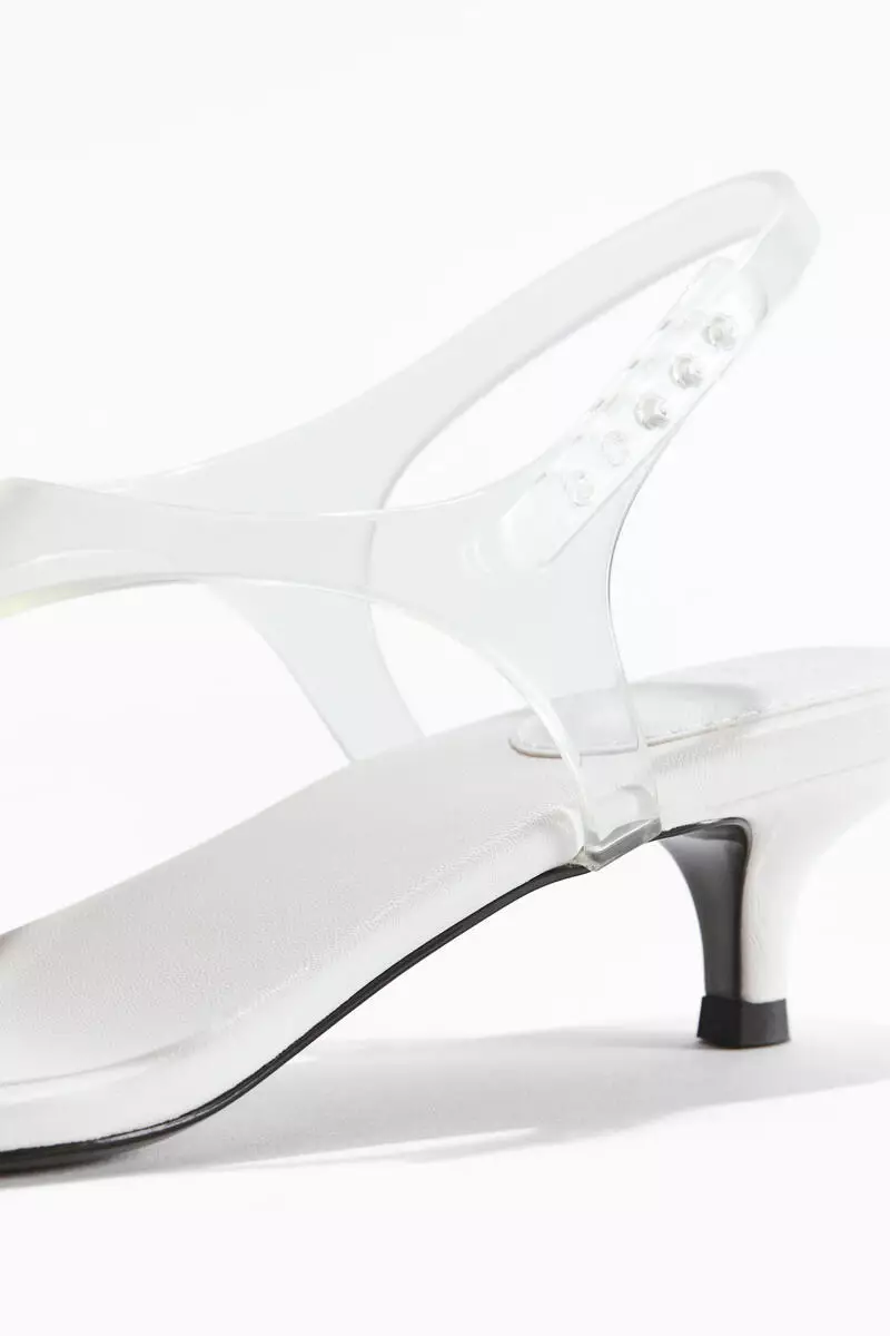 Kitten-heeled sandals