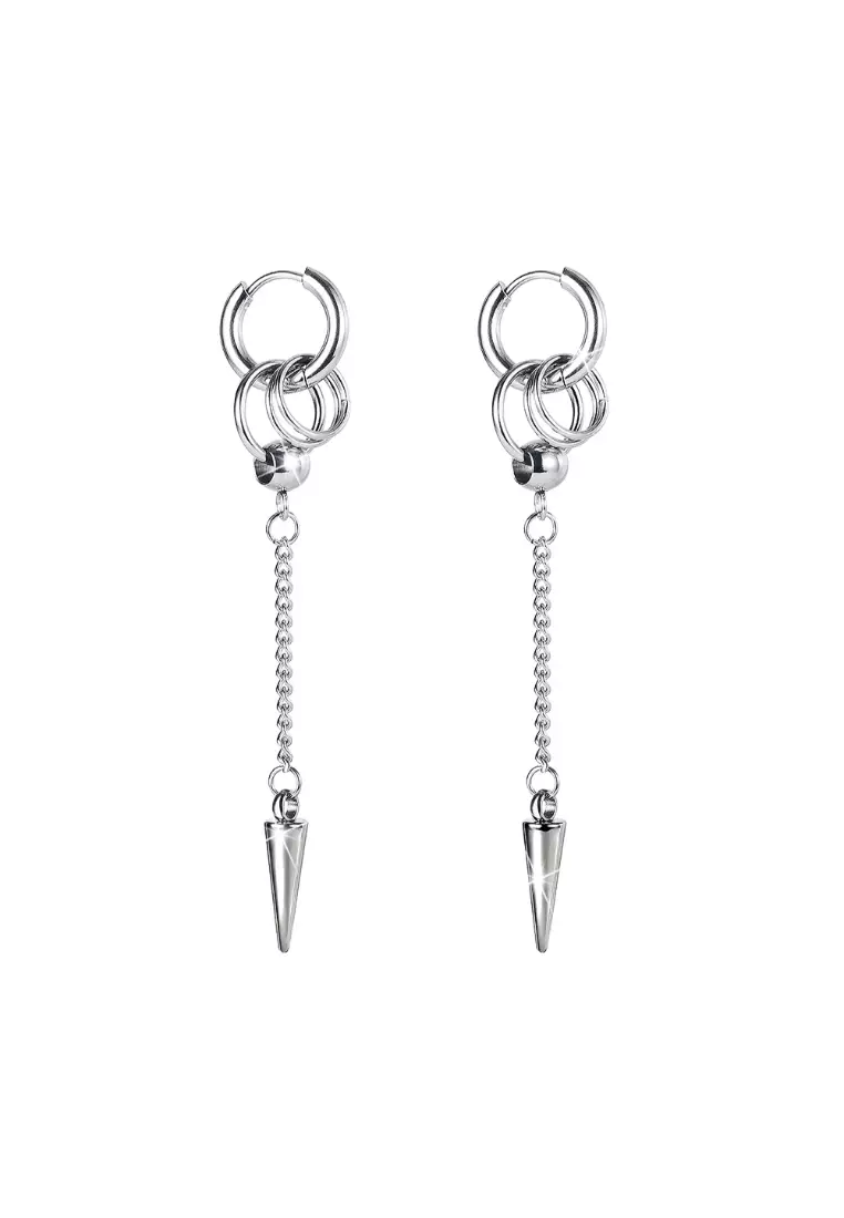 White gold outlet chain earrings