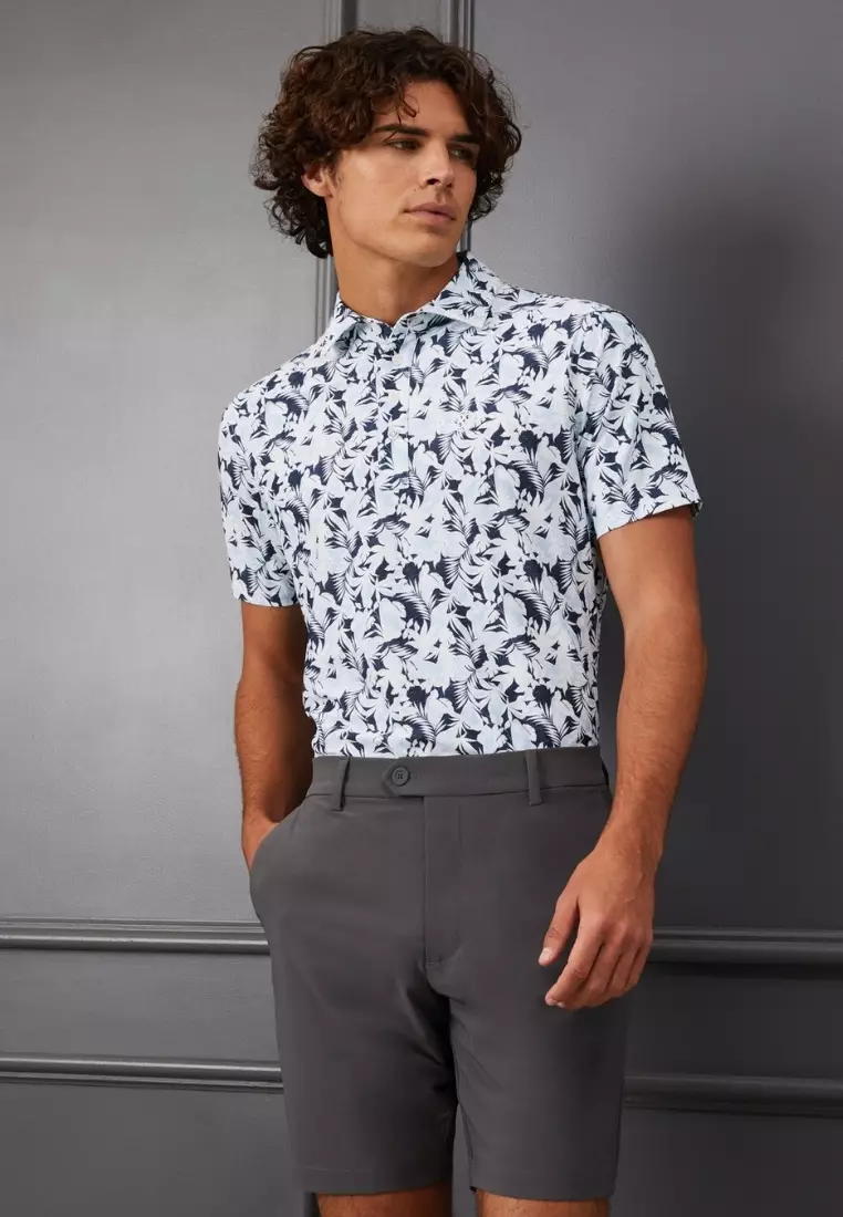 Men's Floral Tech Piqué Slim Fit Polo