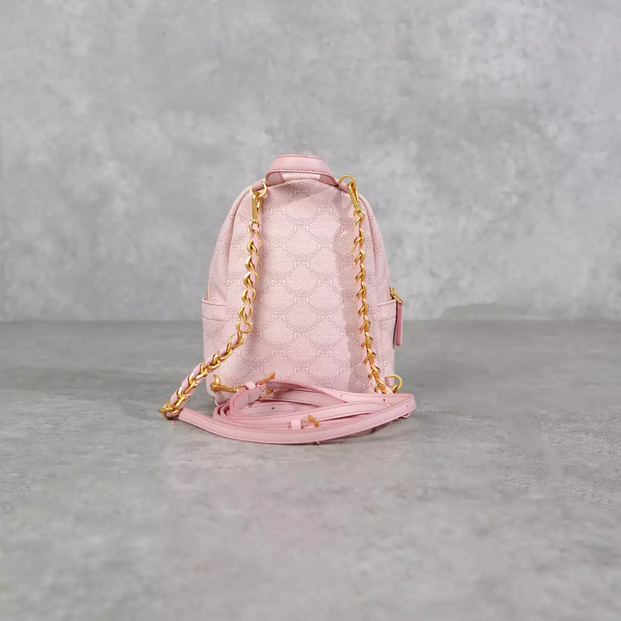 Tas MCM VISETOS WHITE PINK BEBEBOO BACKPACK 100% ORIGINAL