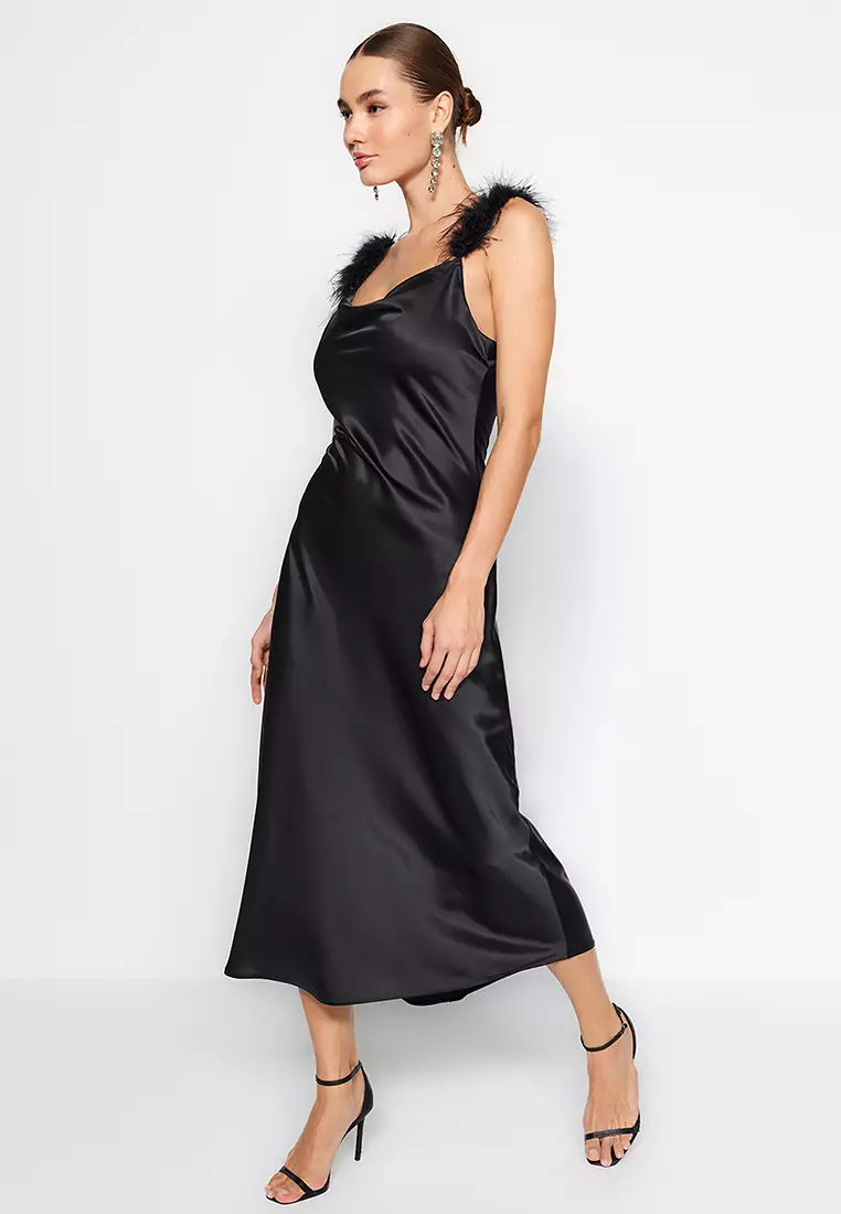 Cowl Neck Midi Dress