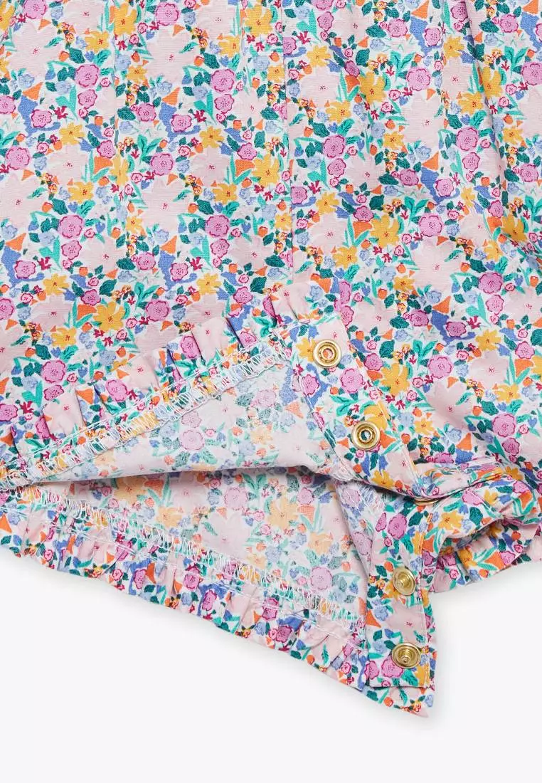 Tunique Sergent Major Fille 14 Ans – Boutons Ailés, Motif Floral, 100% Coton, Neuve Sans étiquette