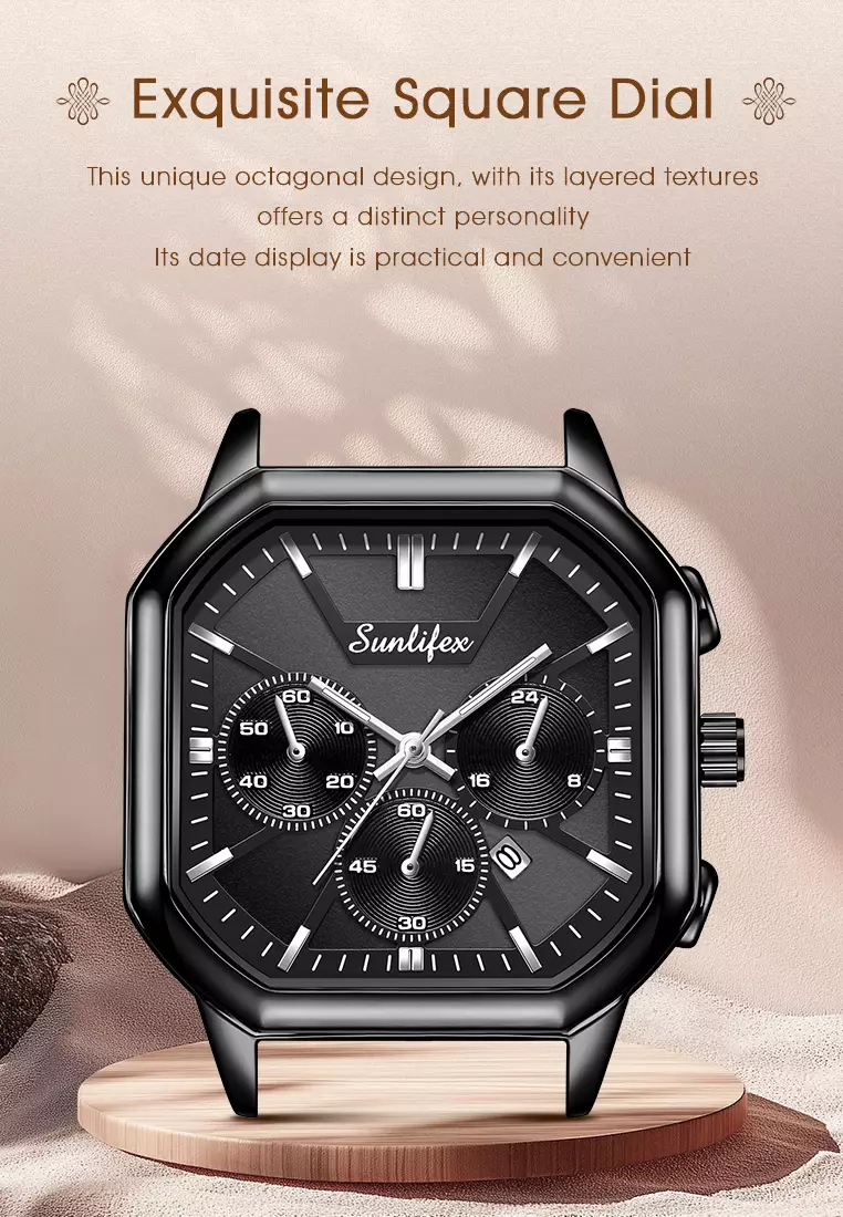 Jam Tangan Wanita Korea Elegan Tanggal Tali Silikon Kuarsa Jam Tangan Cewek Original B004 black