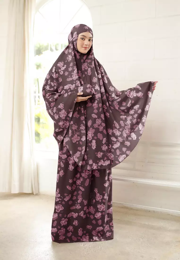 Zelena - Hana Flora Prayer Set | Mukena Travel 2in1 - Spring