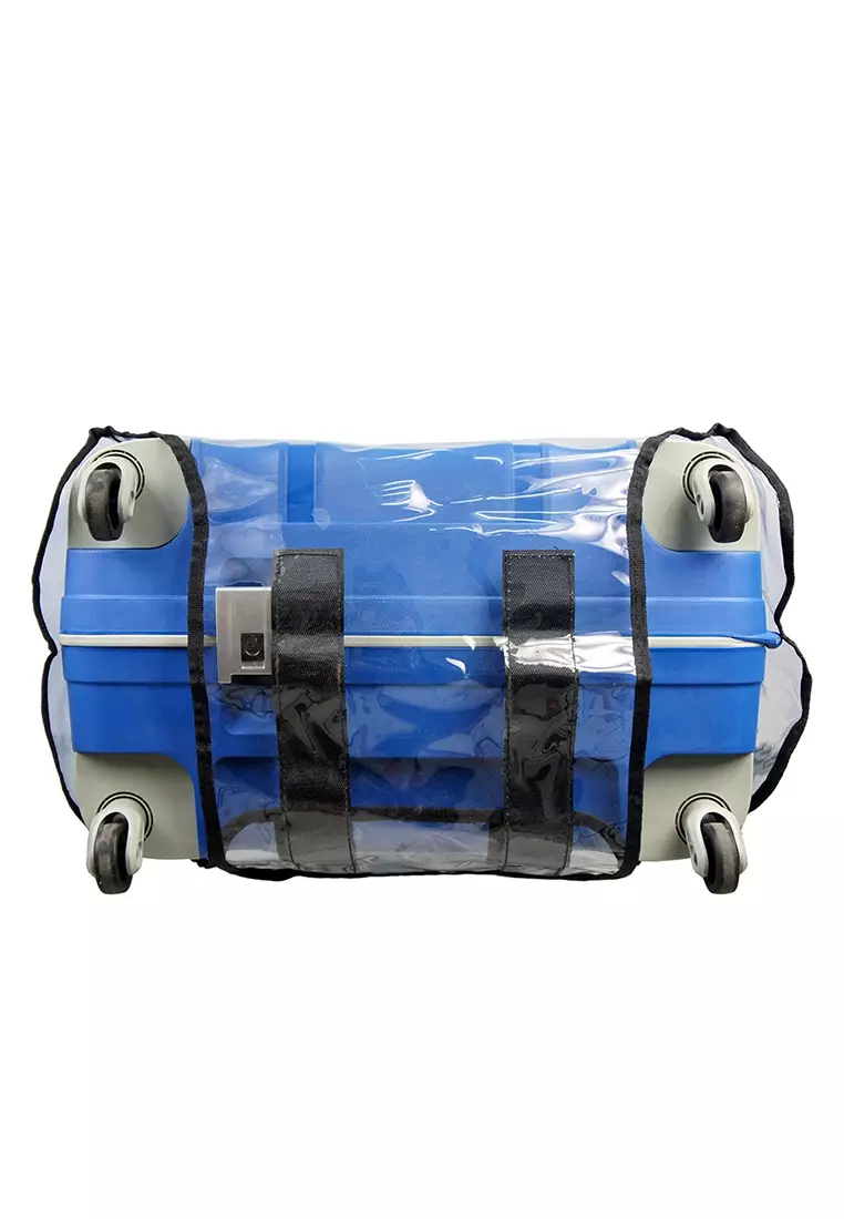 Sarung Koper - Luggage Cover Polos Travel Time SM01 - Ukuran L untuk Koper 28-29 inch - transparan