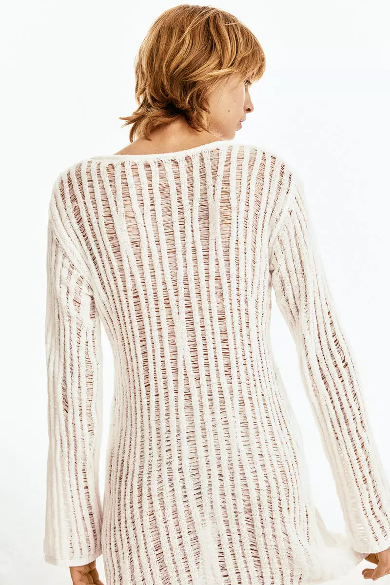 knee length dresses for ladies Percilla Ladder Knit Mini Dress