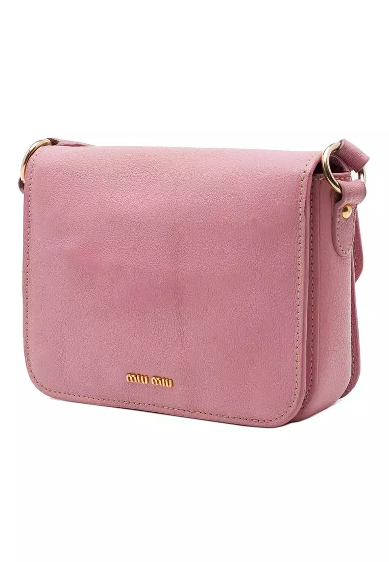 Pre-Loved Miu Miu Goatskin Madras Crossbody