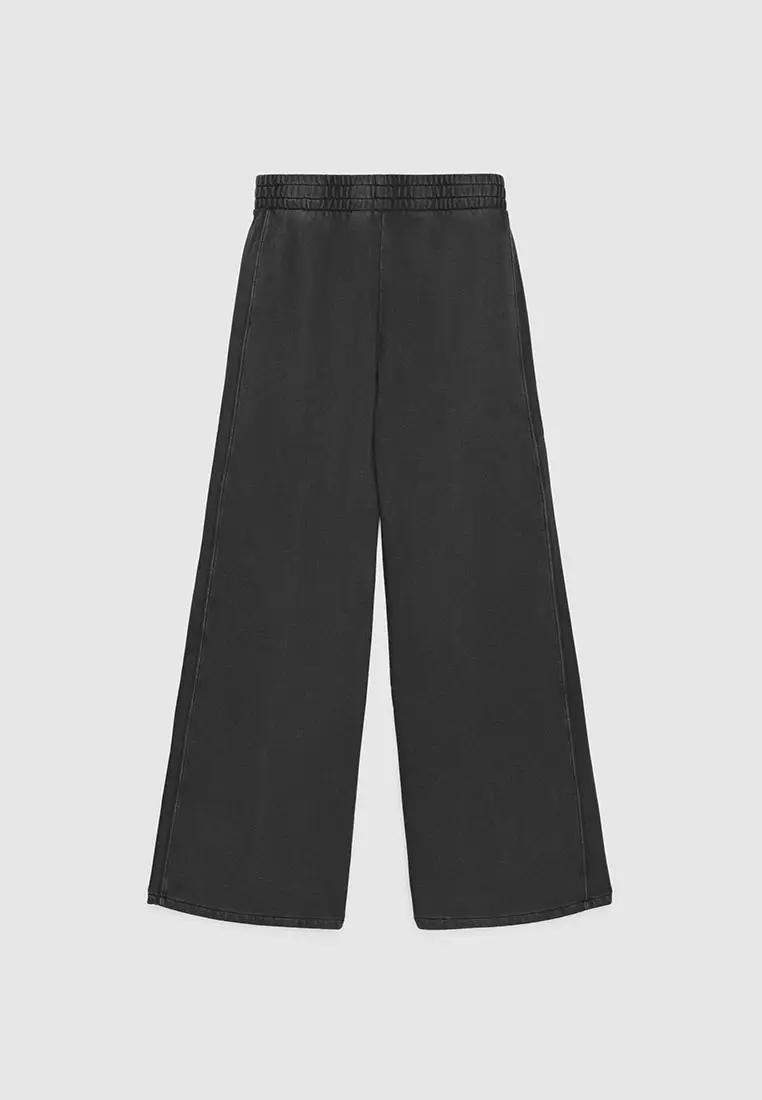 Women's Pintuck Wide-Leg Sweatpants