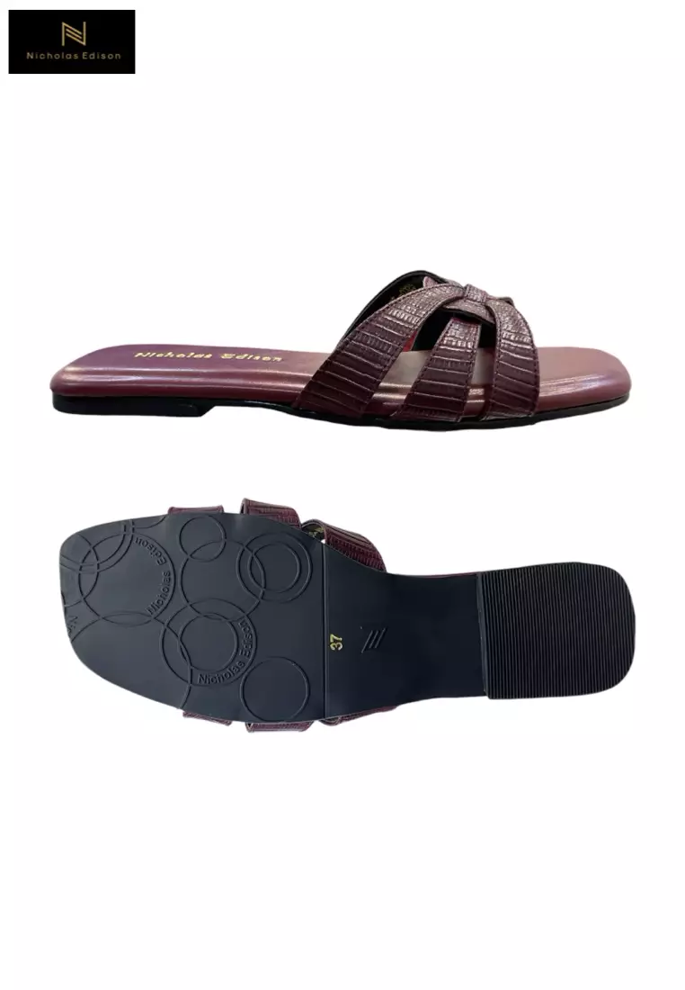 Nicholas Edison Sandal Costa Maroon