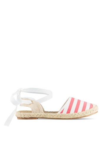 Play! Striped Lace Up Espadrille Flats