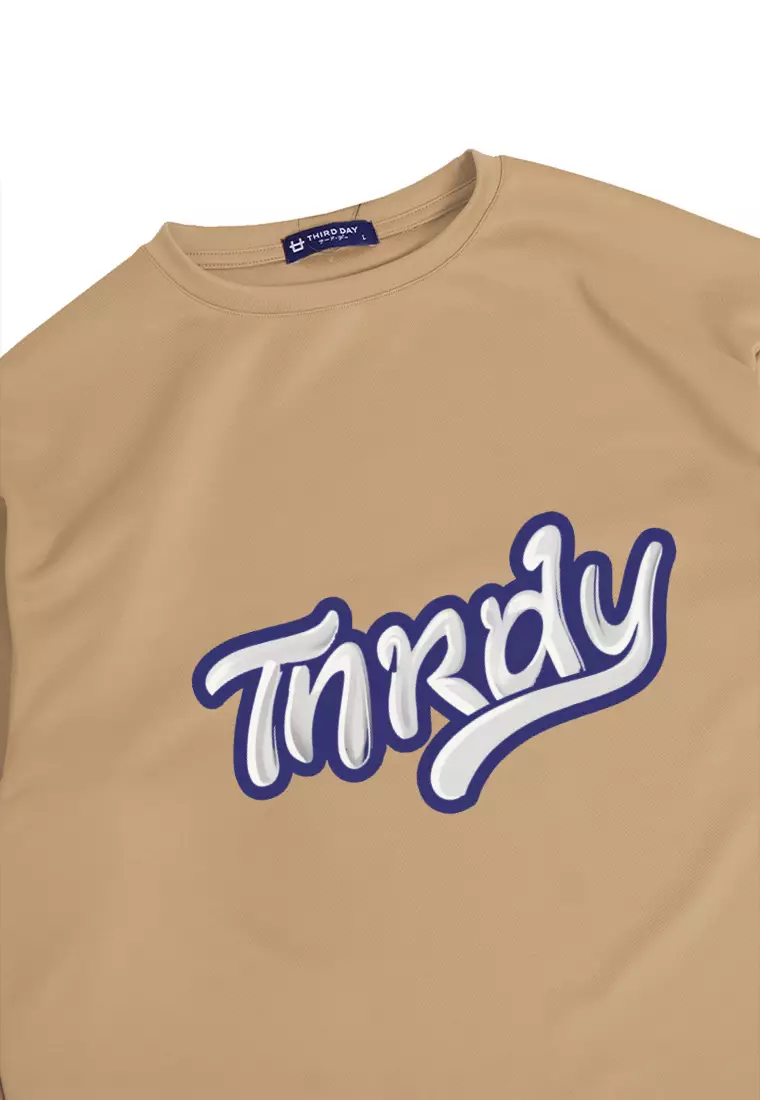 MTP74 kaos oversize quotes bahan tebal scuba anti kusut pria distro thrdy paste khaki