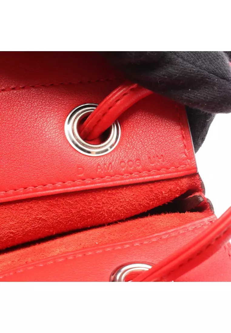 Pre-Loved Hermès sack Aline mini Rouge Coo Shoulder bag Veau Swift Red silver hardware D stamp