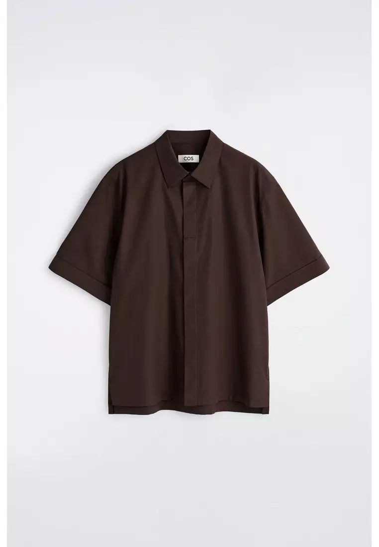 TAILORED SHORT-SLEEVED COTTON SHIRT