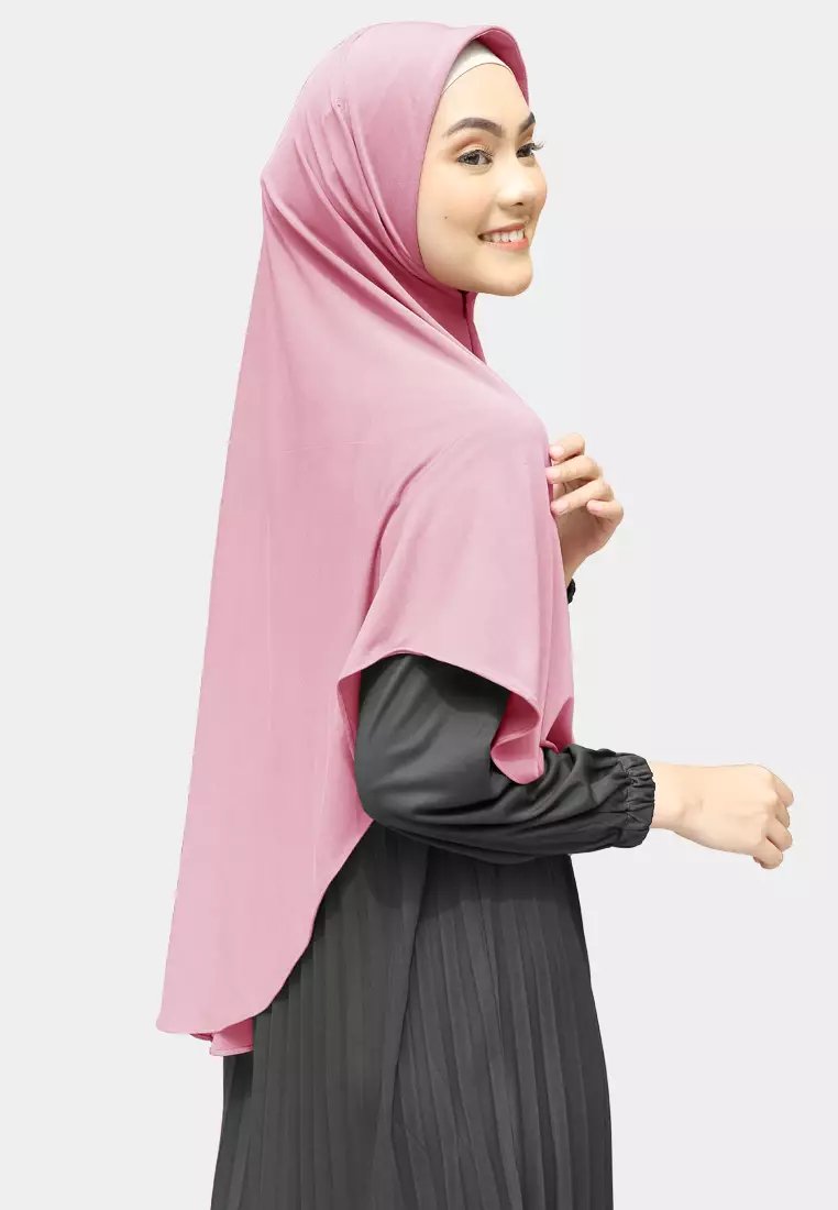 Cotton Bee - Haniya Bergo Instan | Hijab Instan | Bergo Wudhu - Milk Pink