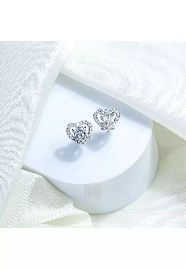 Cz diamond earrings in white hotsell gold