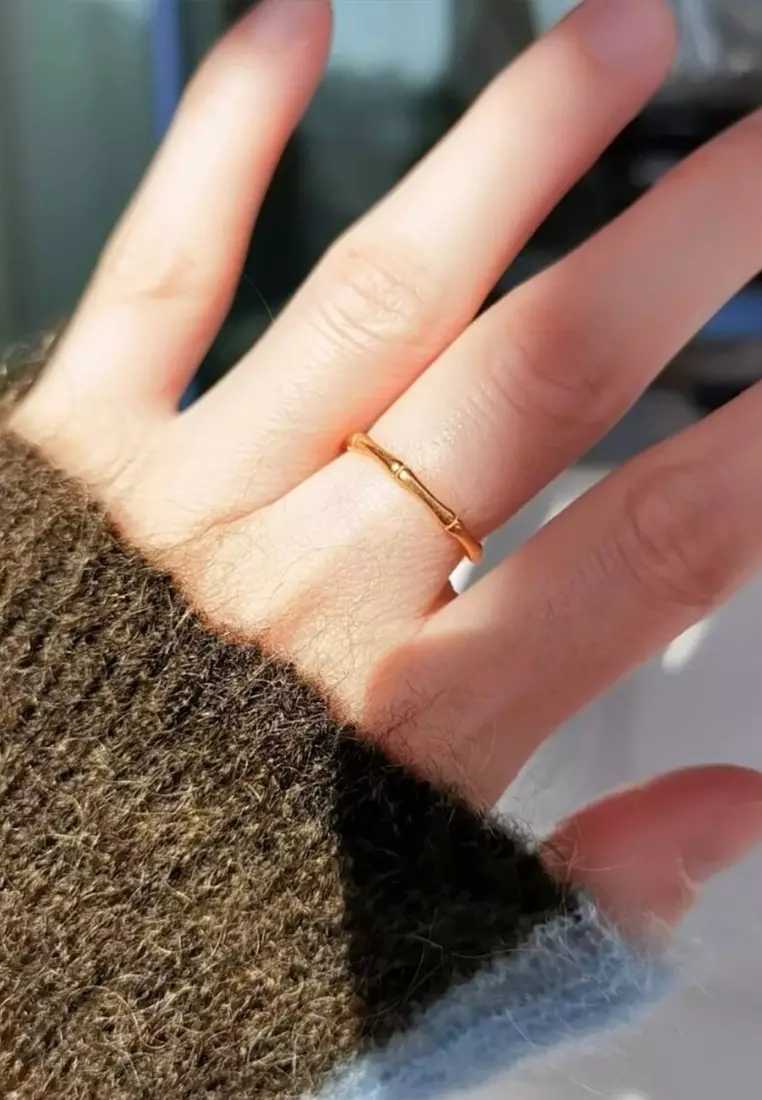 Tavie Geometric Octagon Slim Band Ring in Rose Gold