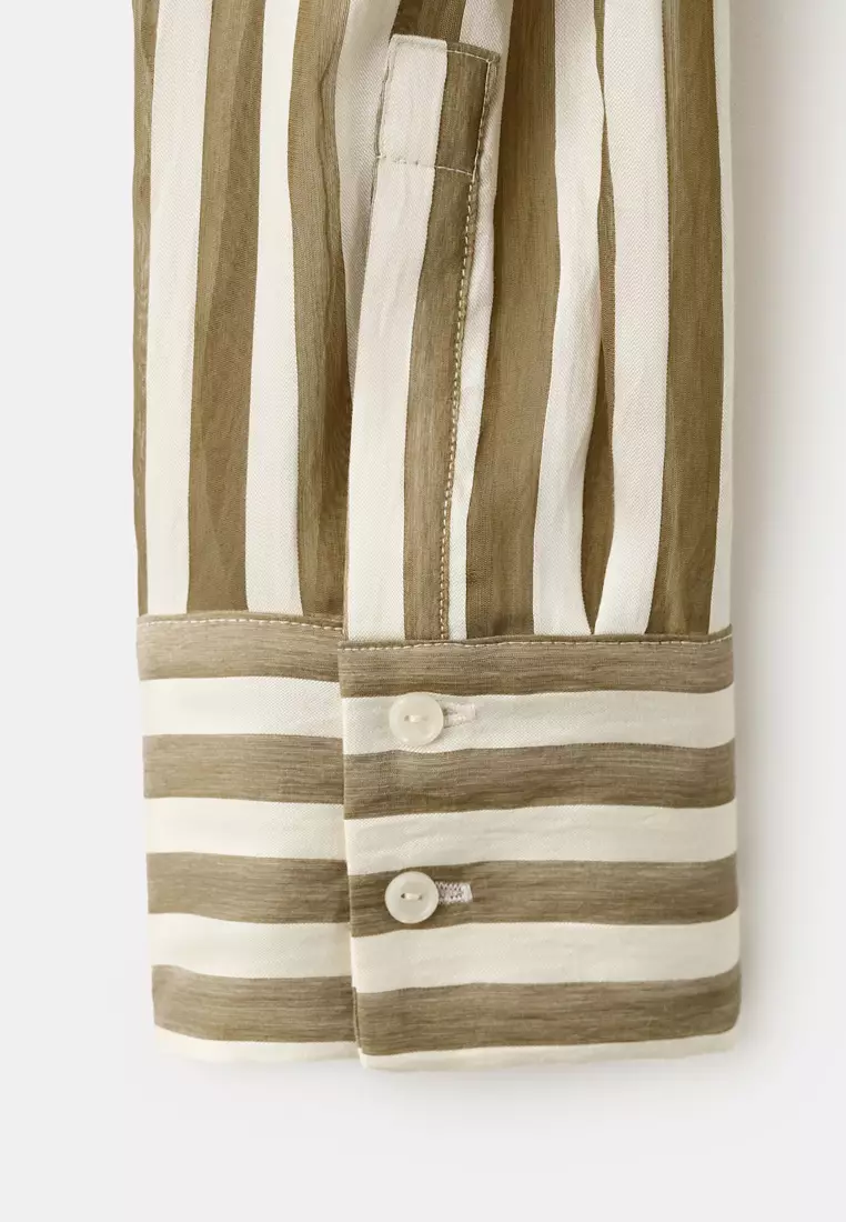 半透明間條恤衫