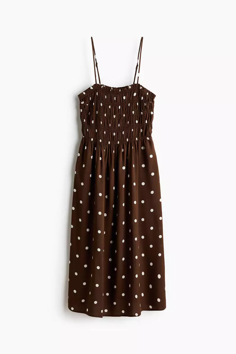 Smocked strappy dress
