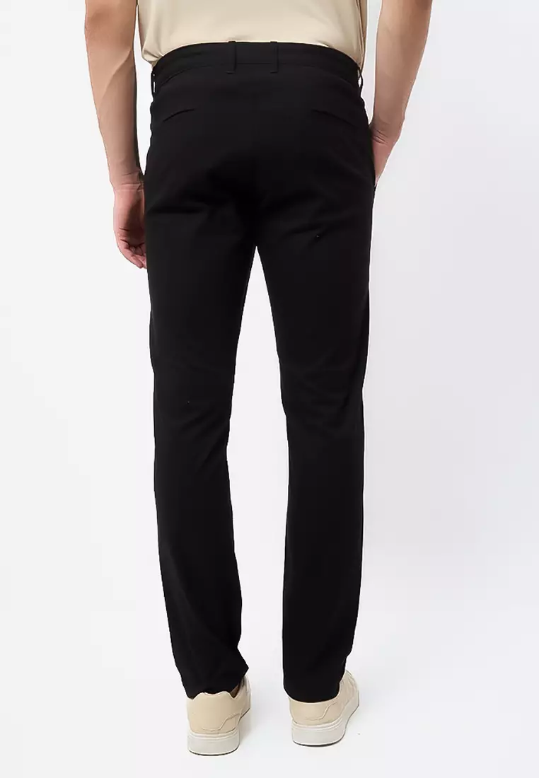 MANZONE - Celana Panjang Pria Chinos Zarco 2 Slim Fit - Black Warna Black