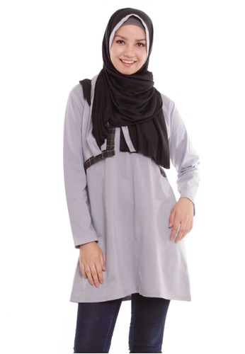 Front Wing Franch Top Pashmina Light Gray