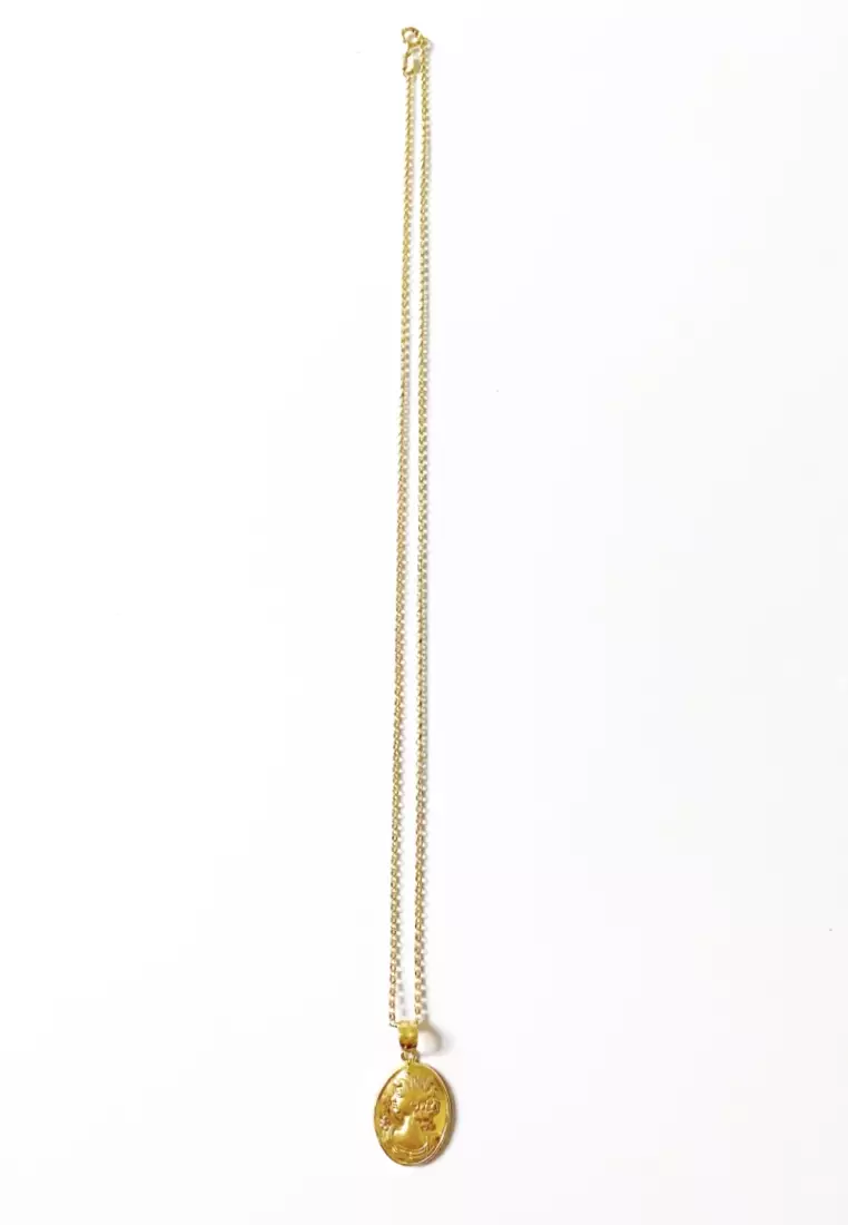 18 carat shop gold necklace pendant